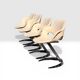 Ensemble Euro Steel International Space Age : Table Verre & 4 Chaises