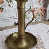 Brass push candle holder high handle