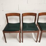 Set of 6 italian rosewood chairs, gessef, 1960