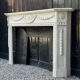 Louis XVI style fireplace in Carrara marble, circa 1880