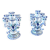 Pair of Tunisian ceramic candlesticks