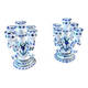 Pair of Tunisian ceramic candlesticks