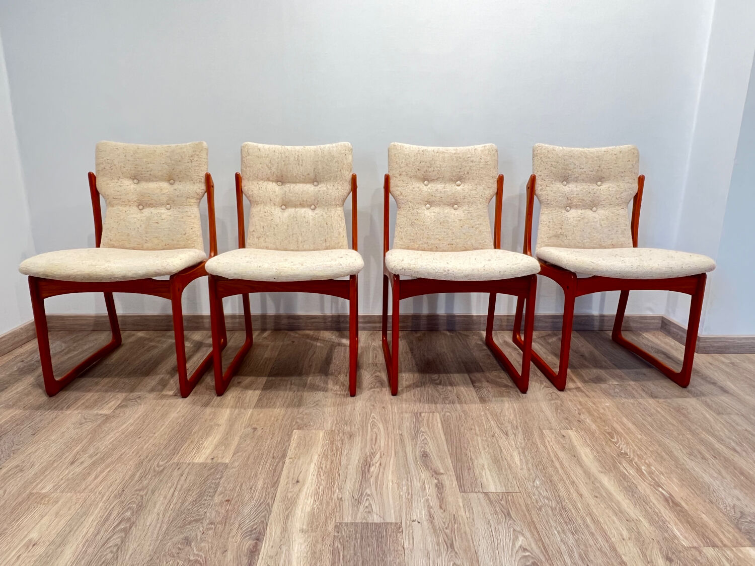 Set of 4 Scandinavian teak chairs by Vamdrup Stolefabrik