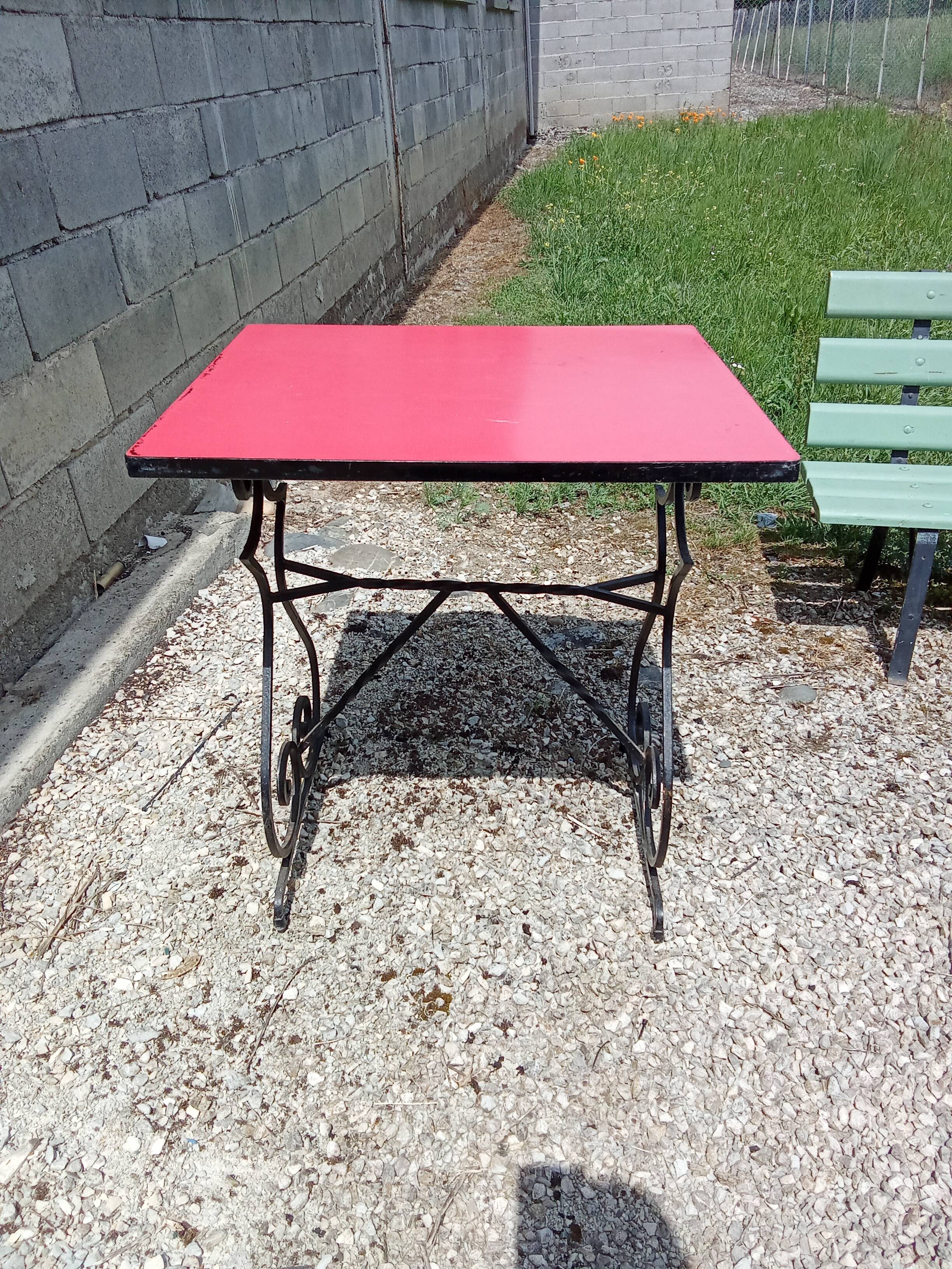 Vintage antique bistro table.
