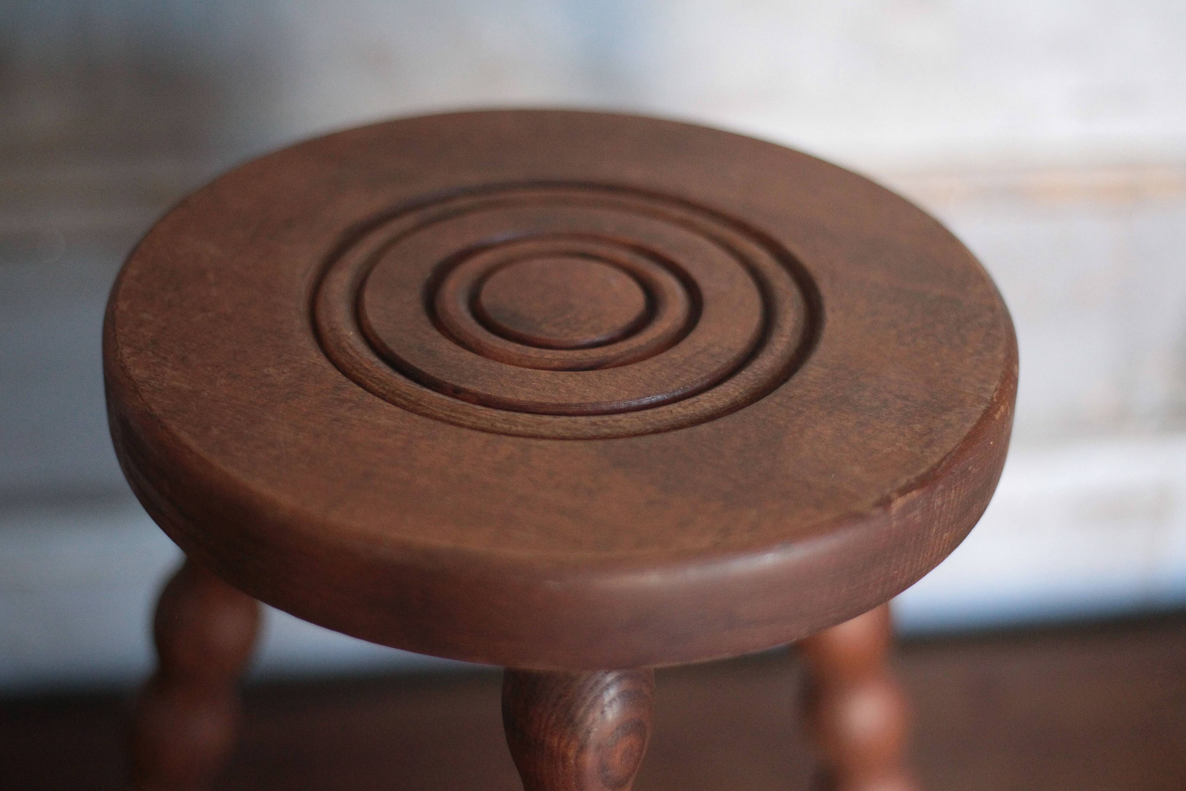 Vintage stool, tripod stool, occasional stool, wooden plant stand