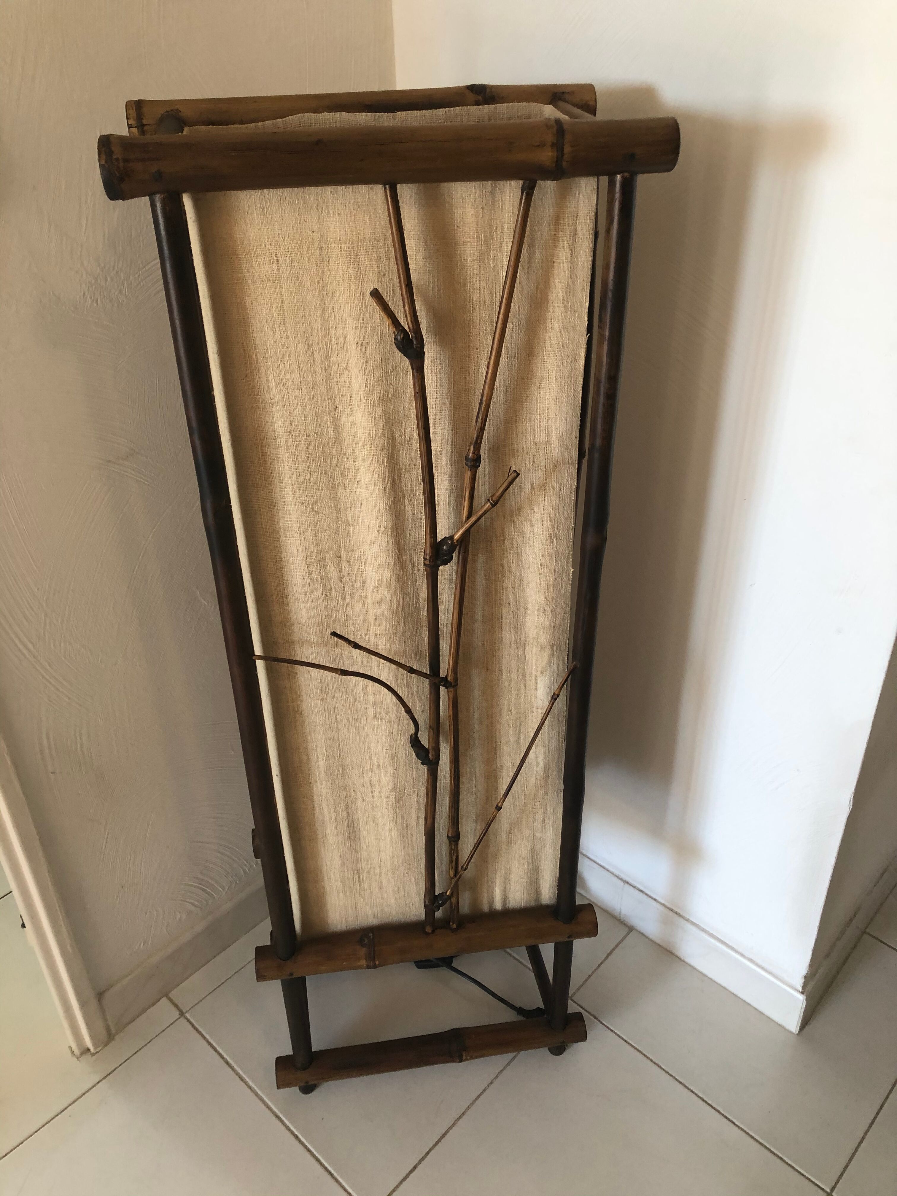 Vintage bamboo lamppost
