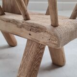 Brutalist art-popular magazine holder in solid wood