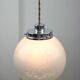 Mid-Century Italian Chrome and Murano Glass Pendant Lamp