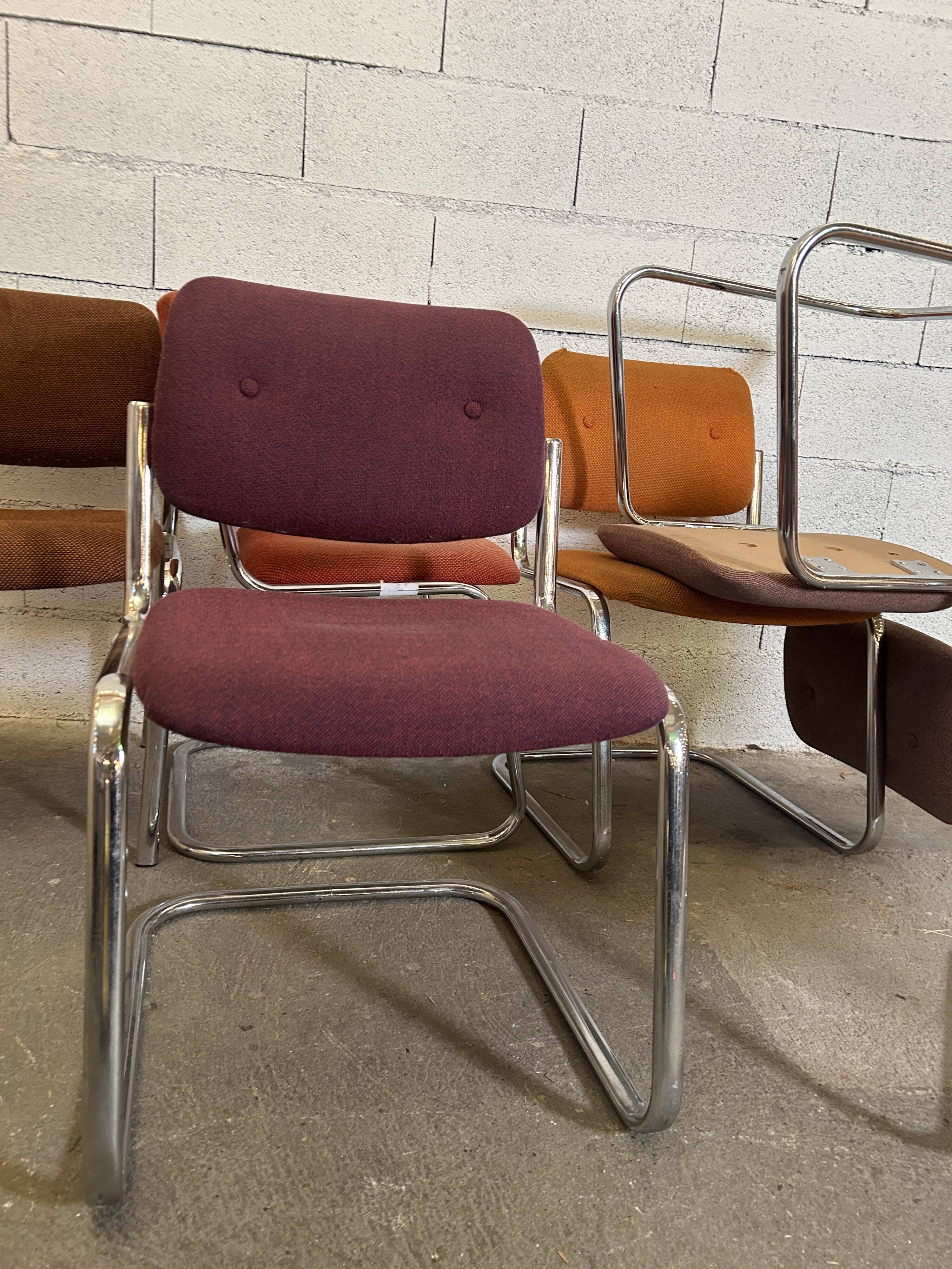 Set of 6 Steelcase style chairs