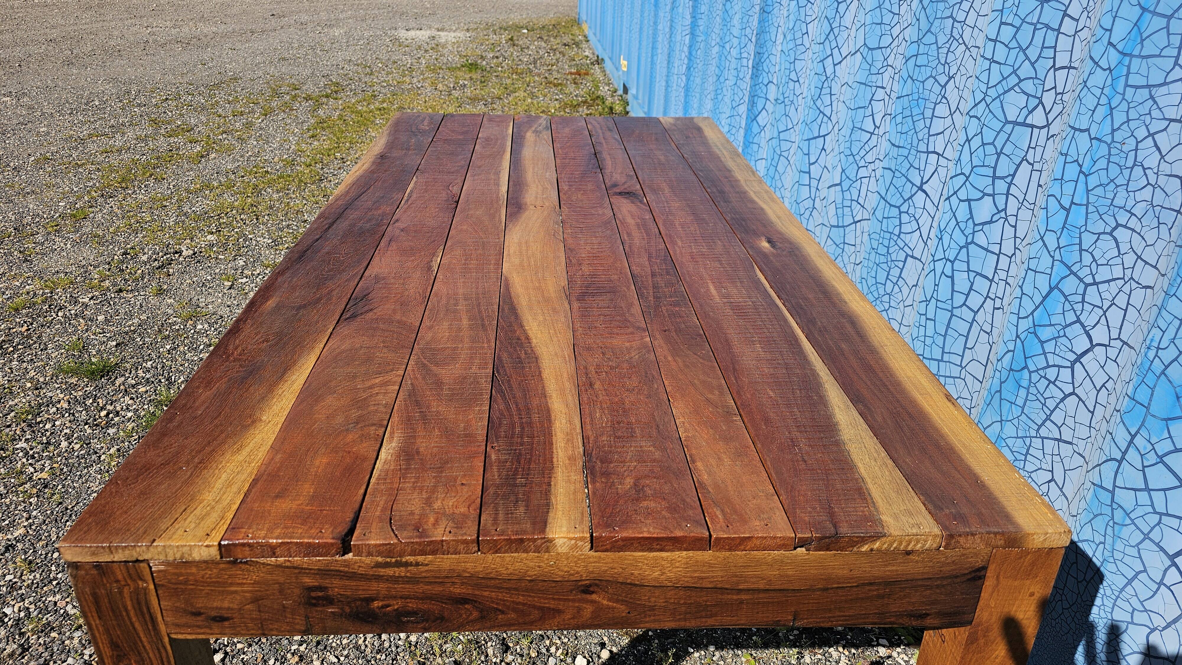 Rectangular teak dining table