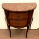 Commode demi lune de style Louis XV en marqueterie XX siècle