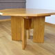 Table de repas en orme vintage Maison Regain, 1980