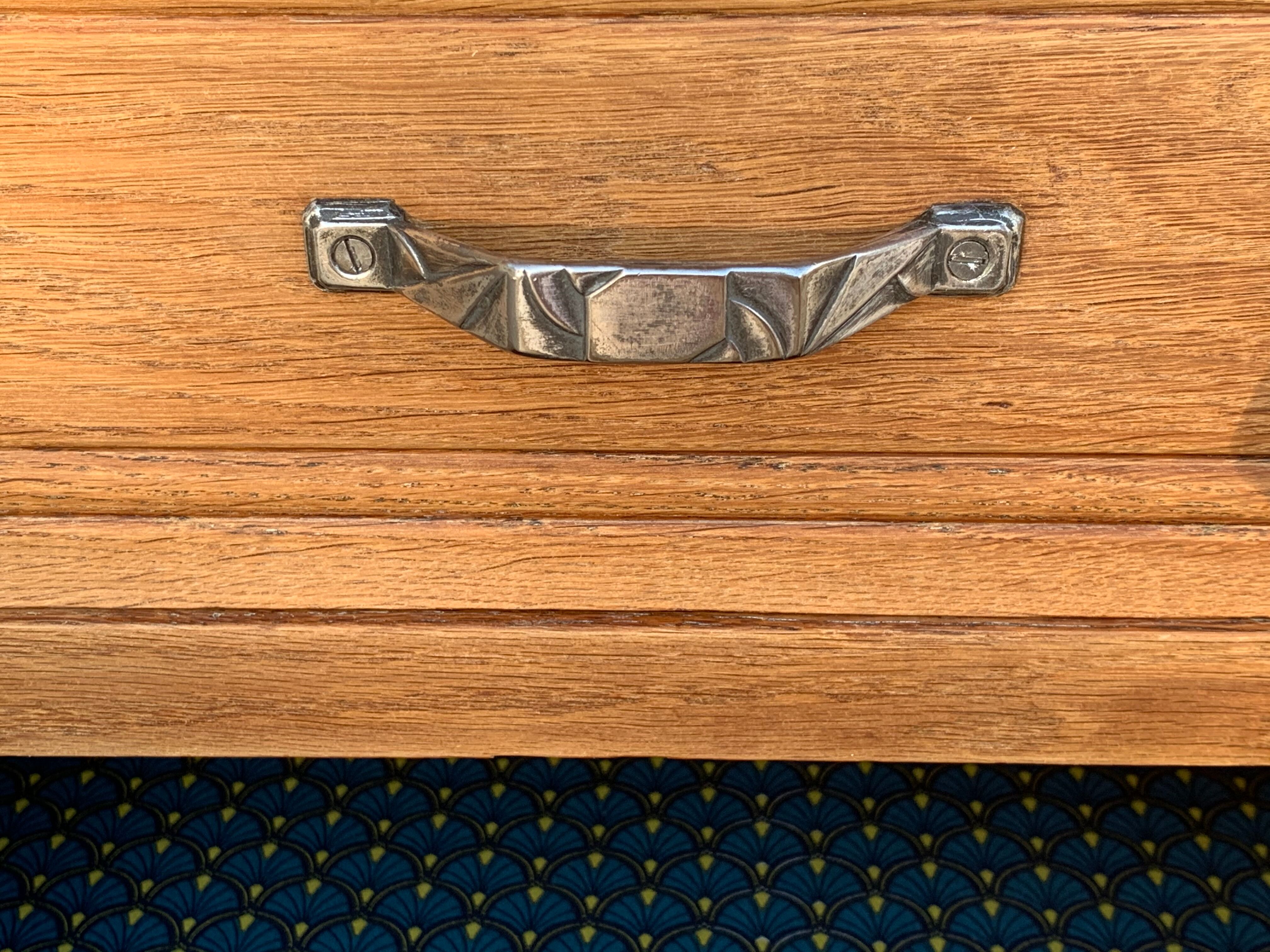 Art Deco asymmetrical glass Parisian wardrobe 1930