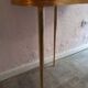 Coiffeuse vintage forme libre marbre blanc 1960