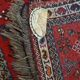 Good quality old oriental rug 100x73cm in red color