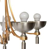 Vintage chandelier in gold and silver metal