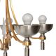 Vintage chandelier in gold and silver metal