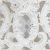 Rocaille style headboard, in carved and lacquered wood. Circa 1900.