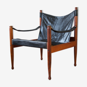 Safari armchair in Rosewood by Erik Wortz for Niels Eilersen.