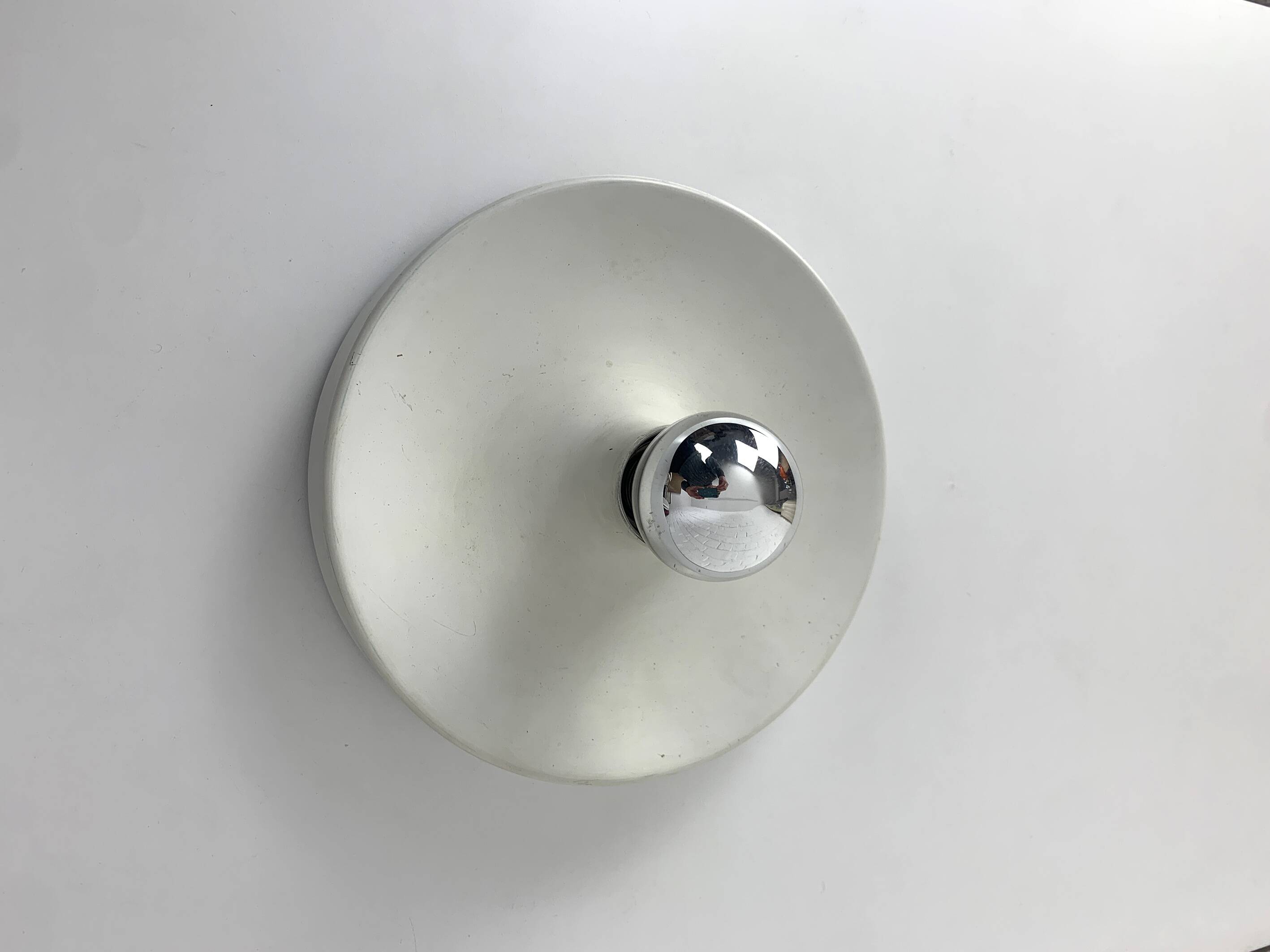 Space Age wall lamp by Staff Leuchten in aluminum, Flush Light, 1960-70