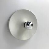 Space Age wall lamp by Staff Leuchten in aluminum, Flush Light, 1960-70