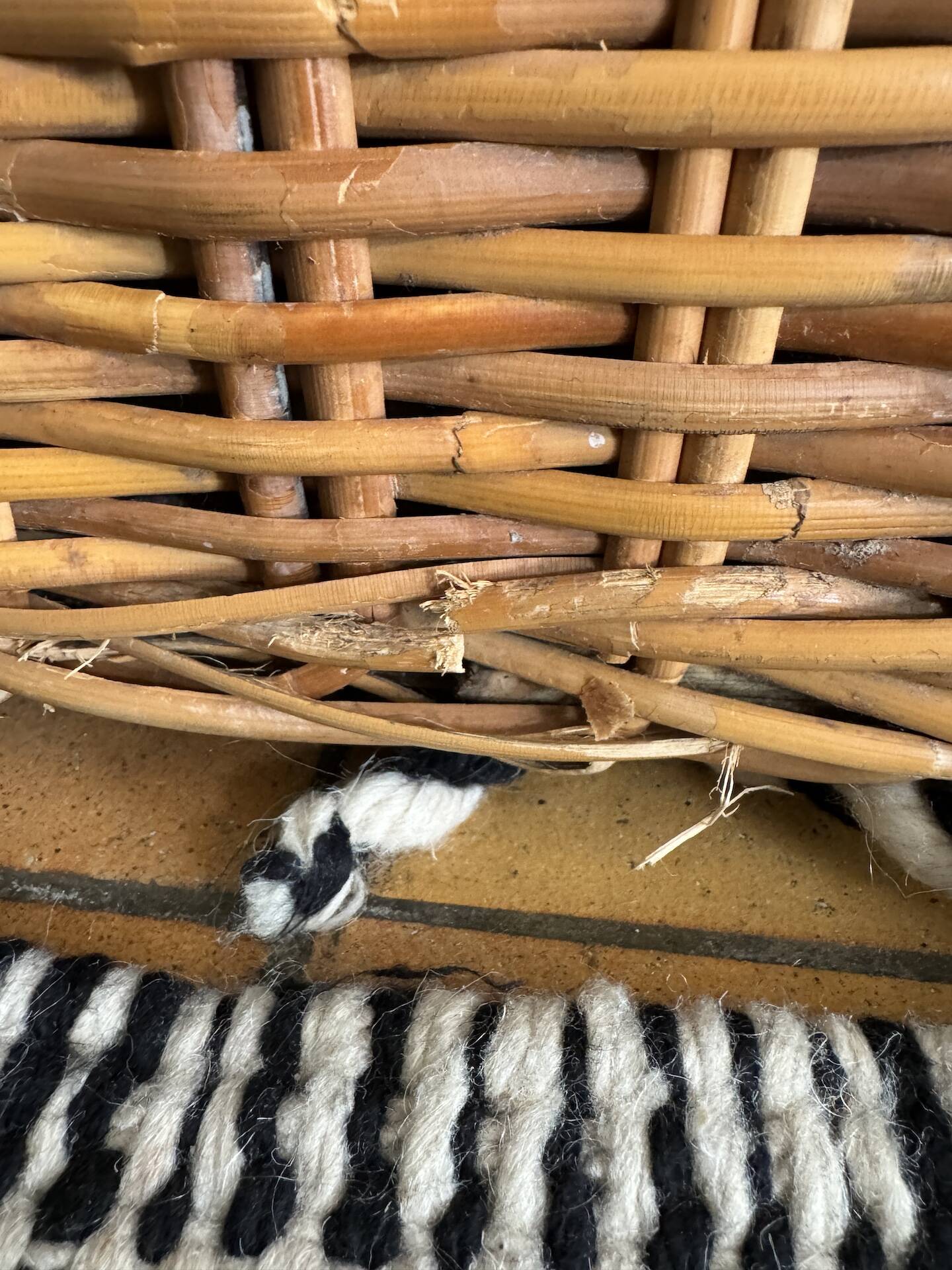 3 seater rattan sofa from Conran shop vintage