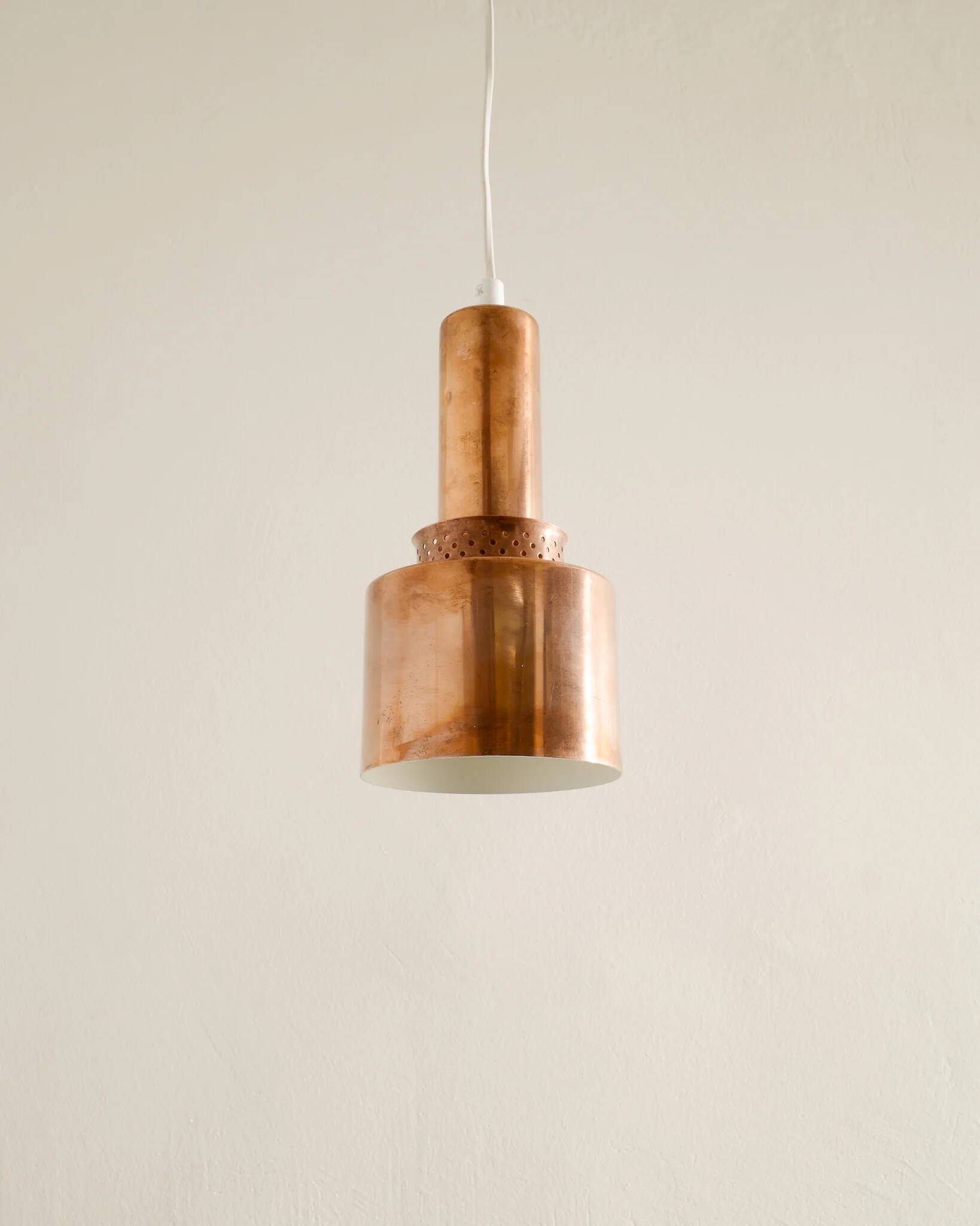 Swedish Mid Century Copper Ceiling Pendant Lamps Hans-Agne Jakobsson, 1950s