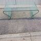 Table basse vintage verre galbé
