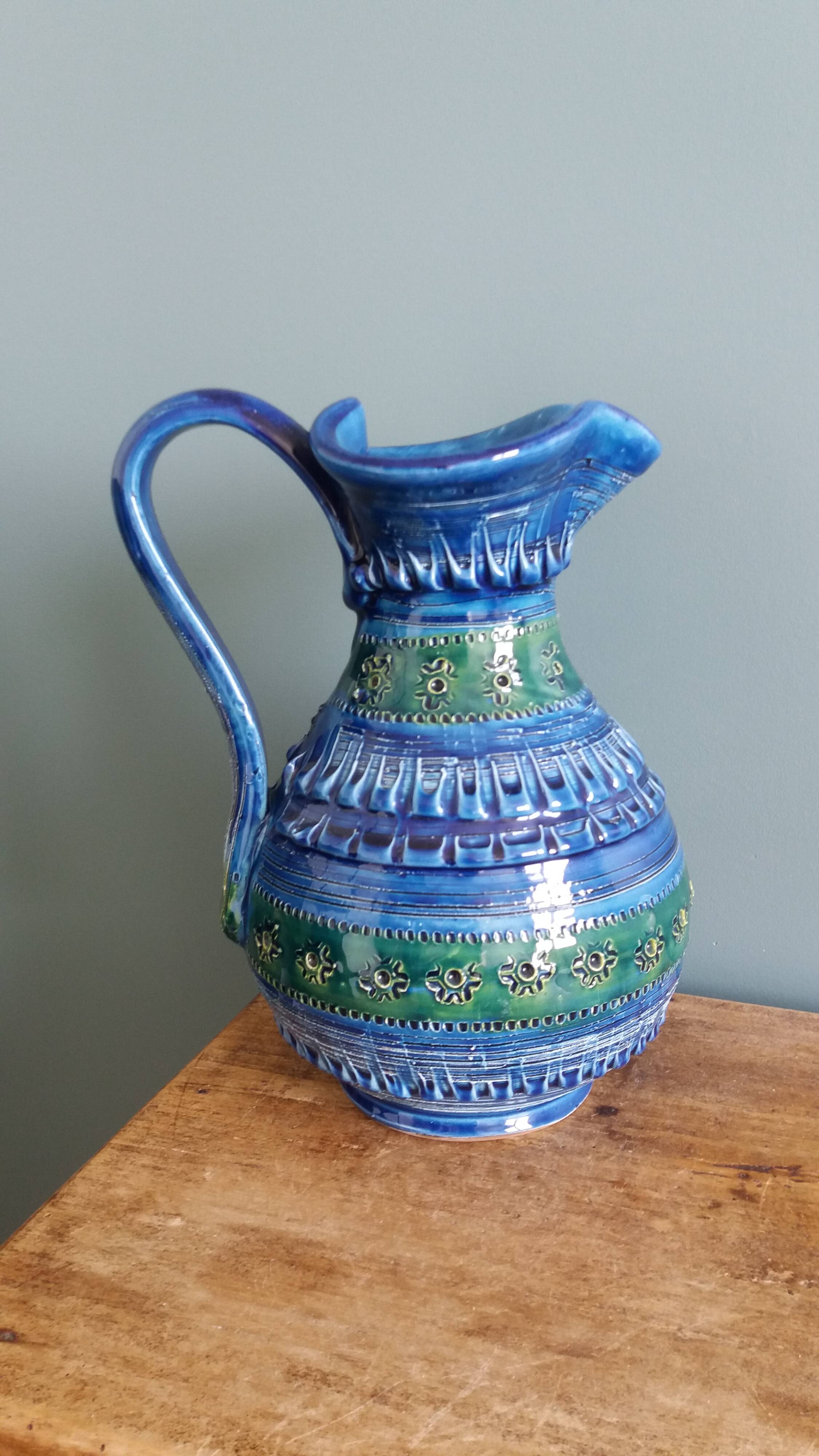 Nedo Scappini vase pitcher for Nuovo Rinascimento, Italy, Aldo Londi style