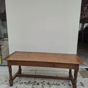 Rustic Burgundy farmhouse table from the 18th century in solid oak.