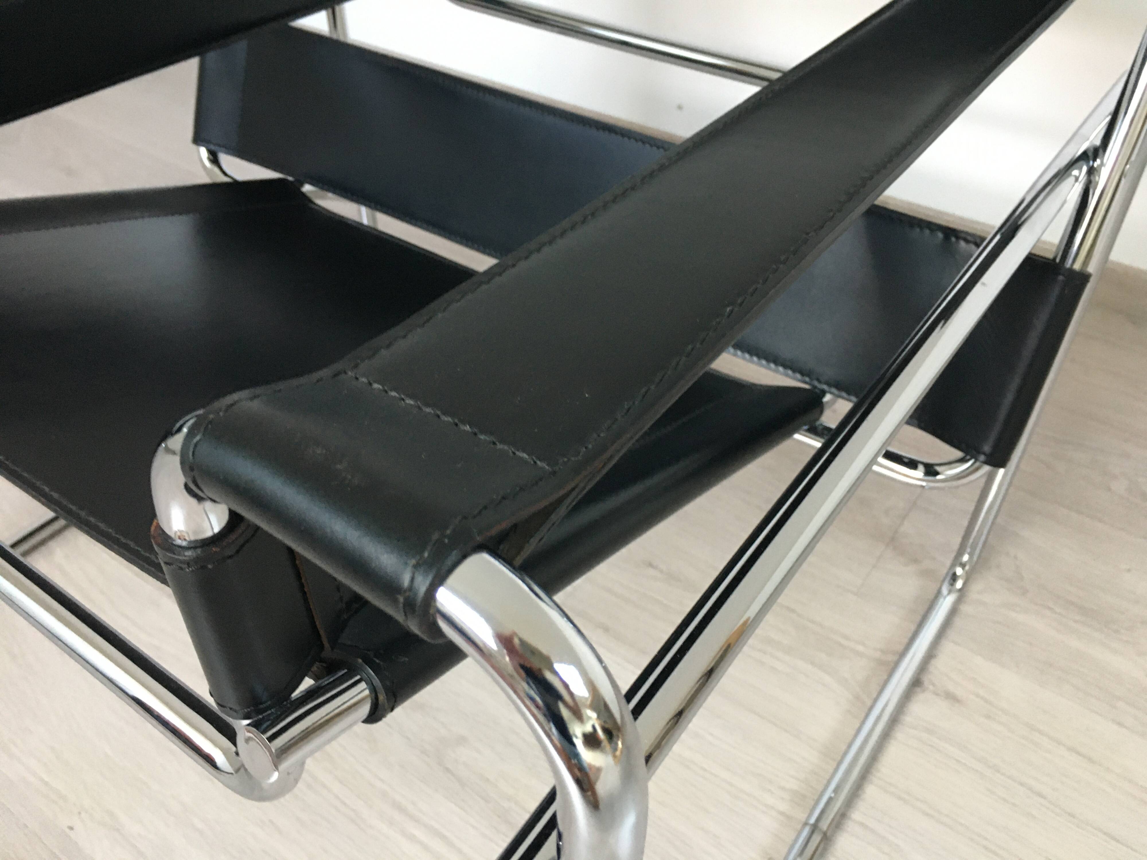 Fauteuil Wassily de Marcel Breuer année 1980