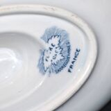 Sarreguemines U&C Flore sauce boat in earthenware with blue flowers