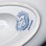 Sarreguemines U&C Flore sauce boat in earthenware with blue flowers