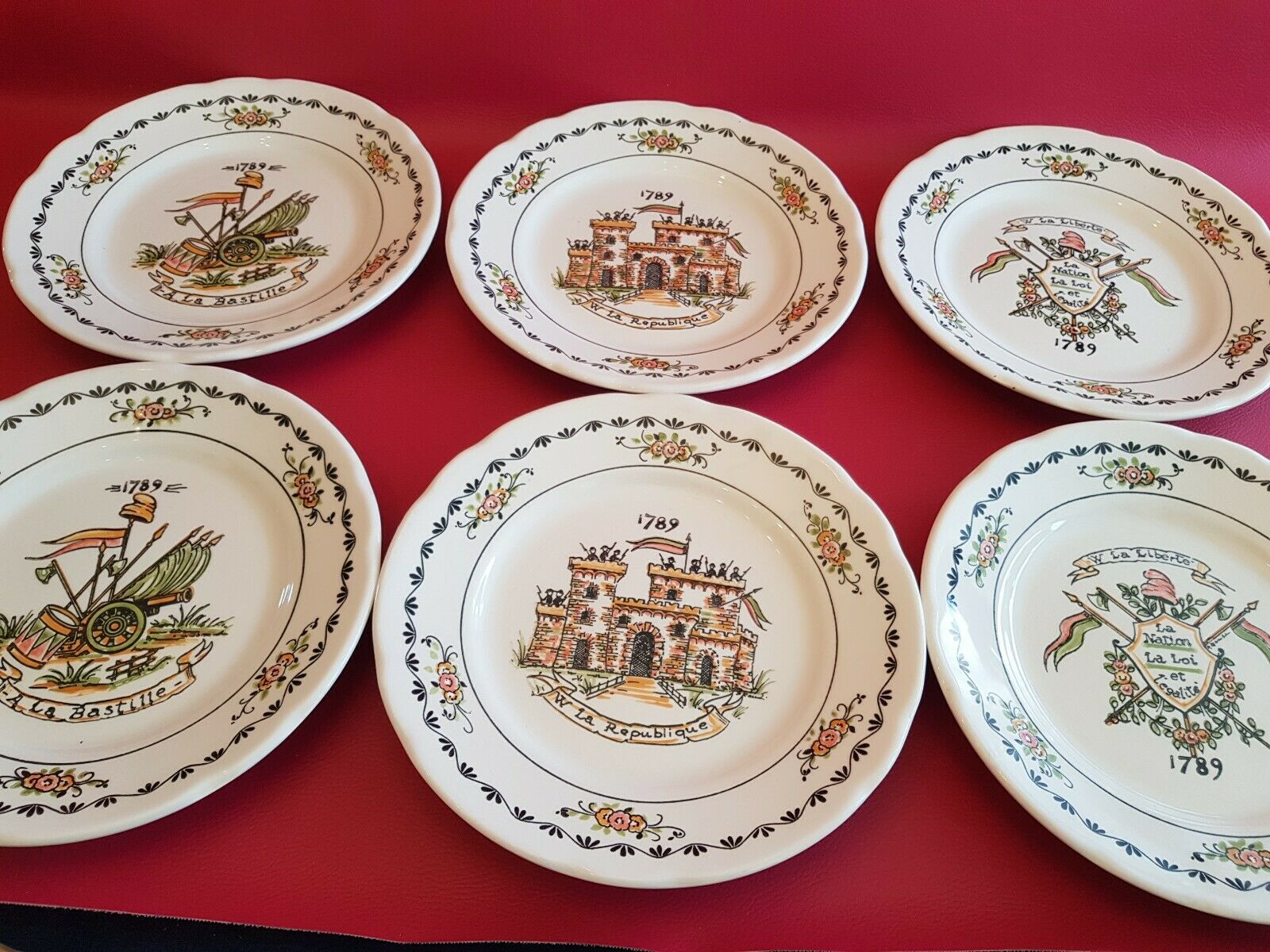 6 assiettes révolutionnaire révolution française 1789 - C.B.M. CBM