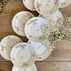 Lot de 10 assiettes à dessert vintage en porcelaine