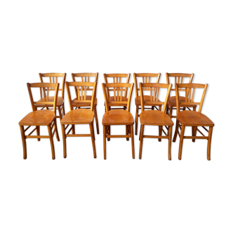 Set de 10 chaises bistrot