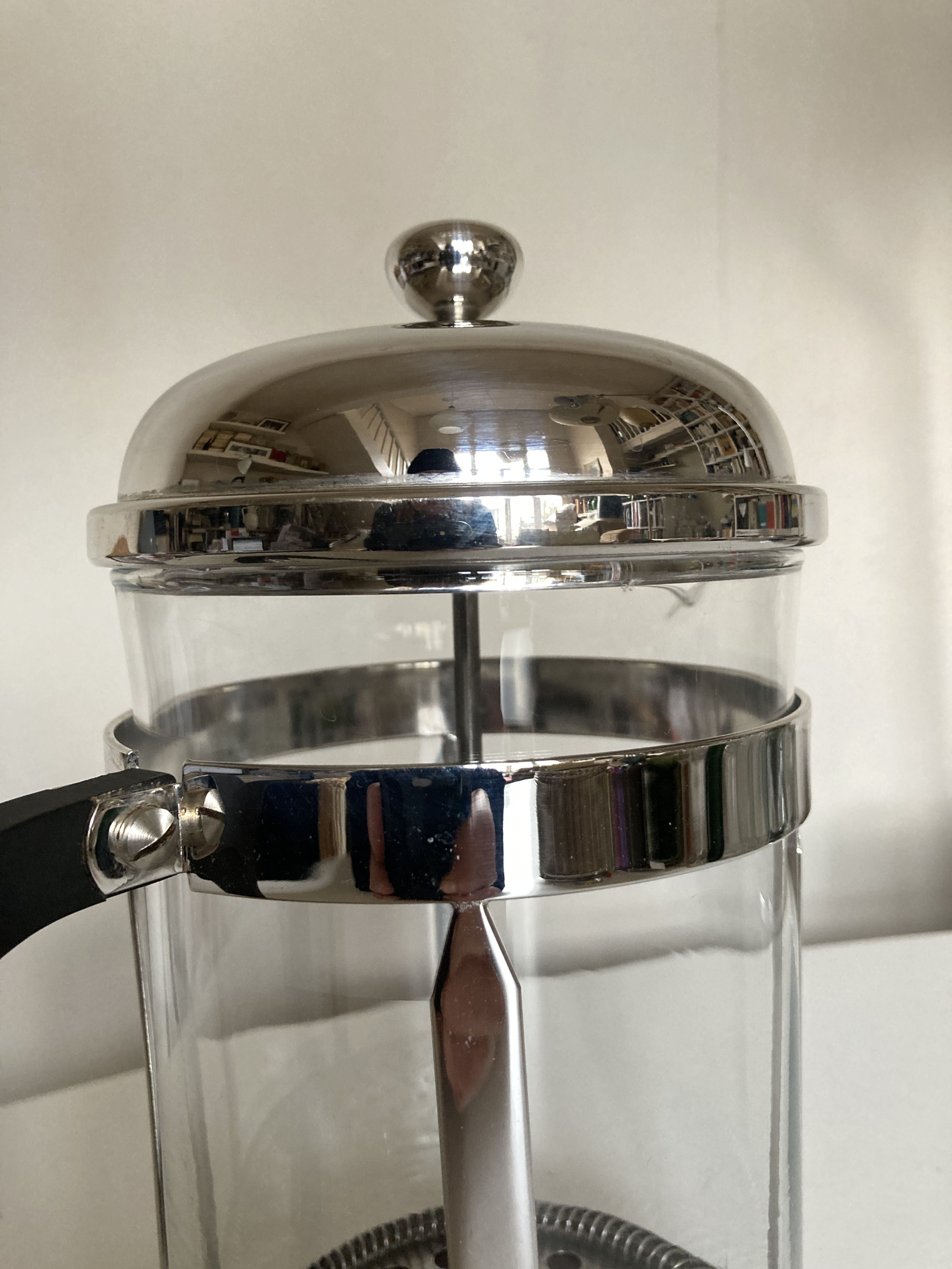 Melior 1970 French press XXL piston coffee maker silver metal