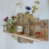 Wooden pallet wall shelf