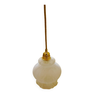 Opaline tulip pendant light