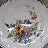 Old earthenware wall plates Bassano Italy floral decor