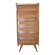 Vintage oak and rattan chiffonier