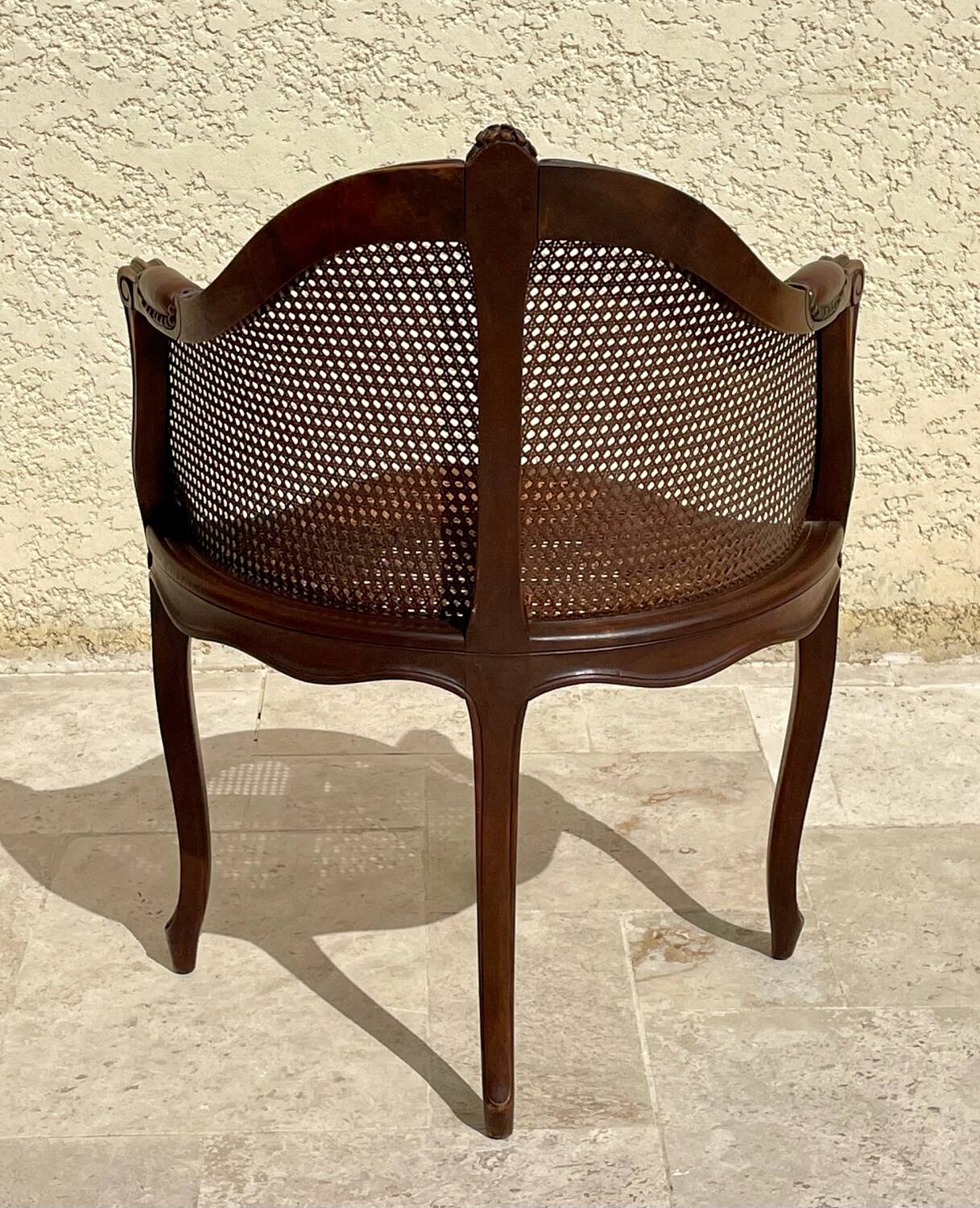 Louis XV Style Walnut Office Chair