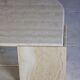 Travertine coffee table "Eye" or "drop" by Roche Bobois, 1980