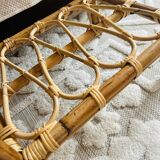 Two rattan bedside tables