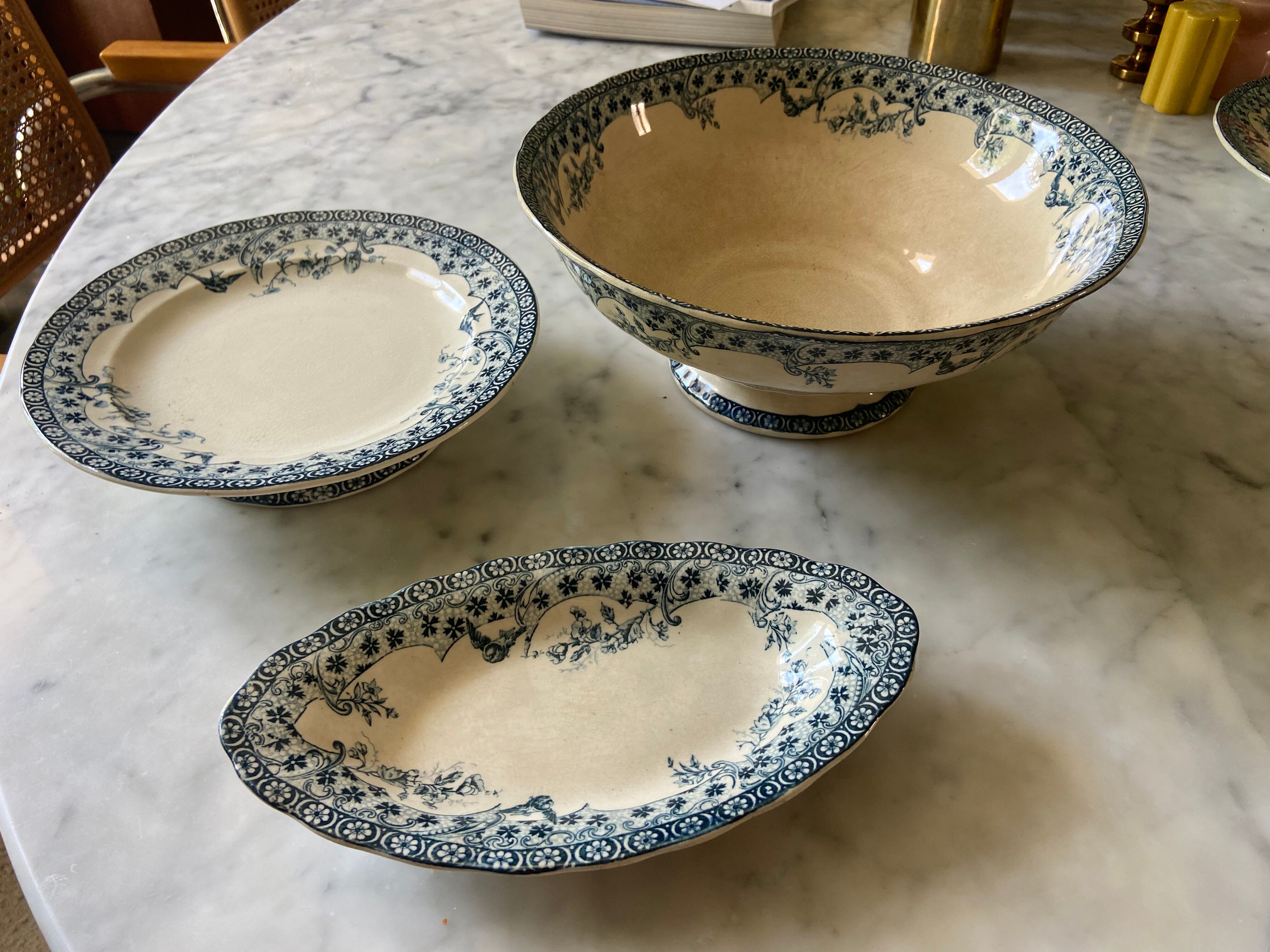 Series of 3 dishes Iron Earth