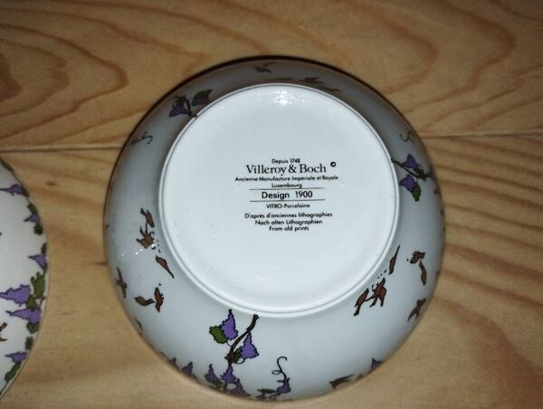 Paire de bols Villeroy & Boch – Décor floral – État parfait