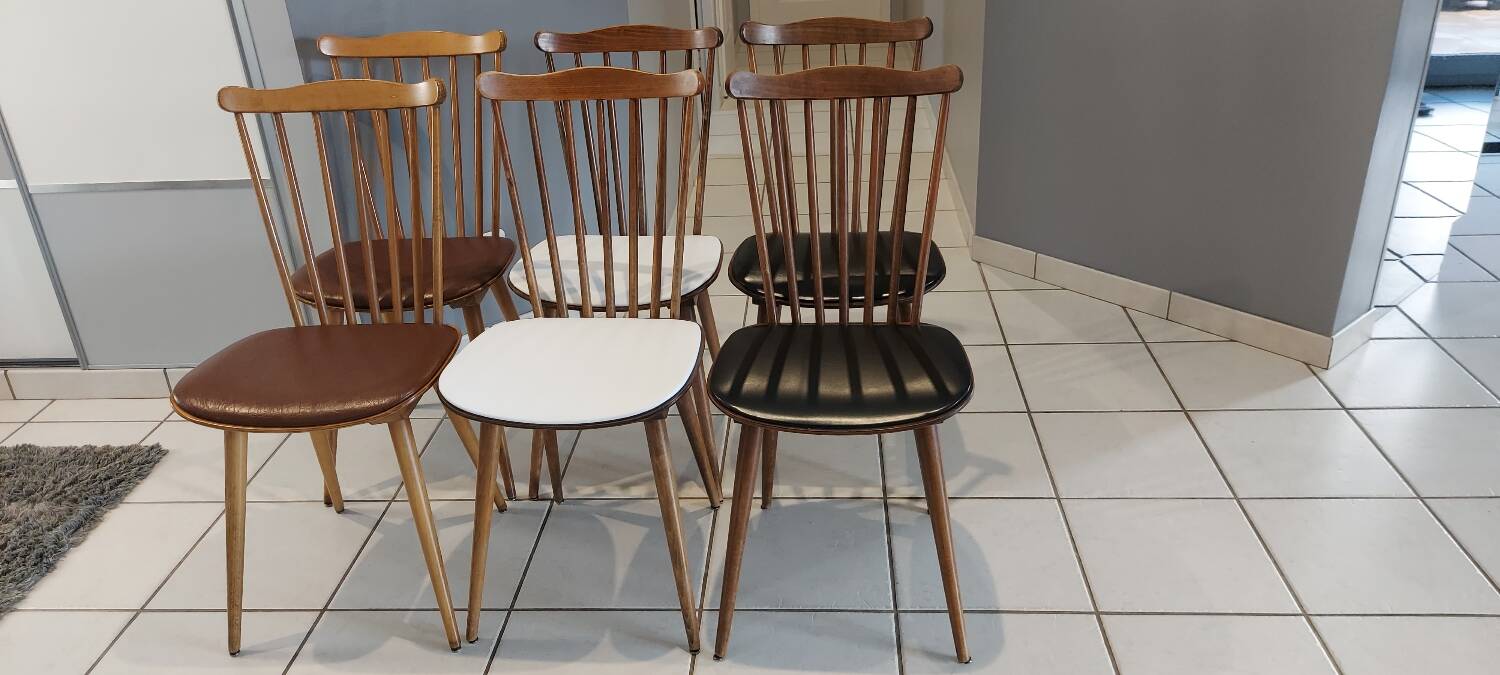 Set of 6 Menuet Baumann chairs 1970