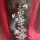 Ancient asian lacquered panel with mother-of-pearl inlay