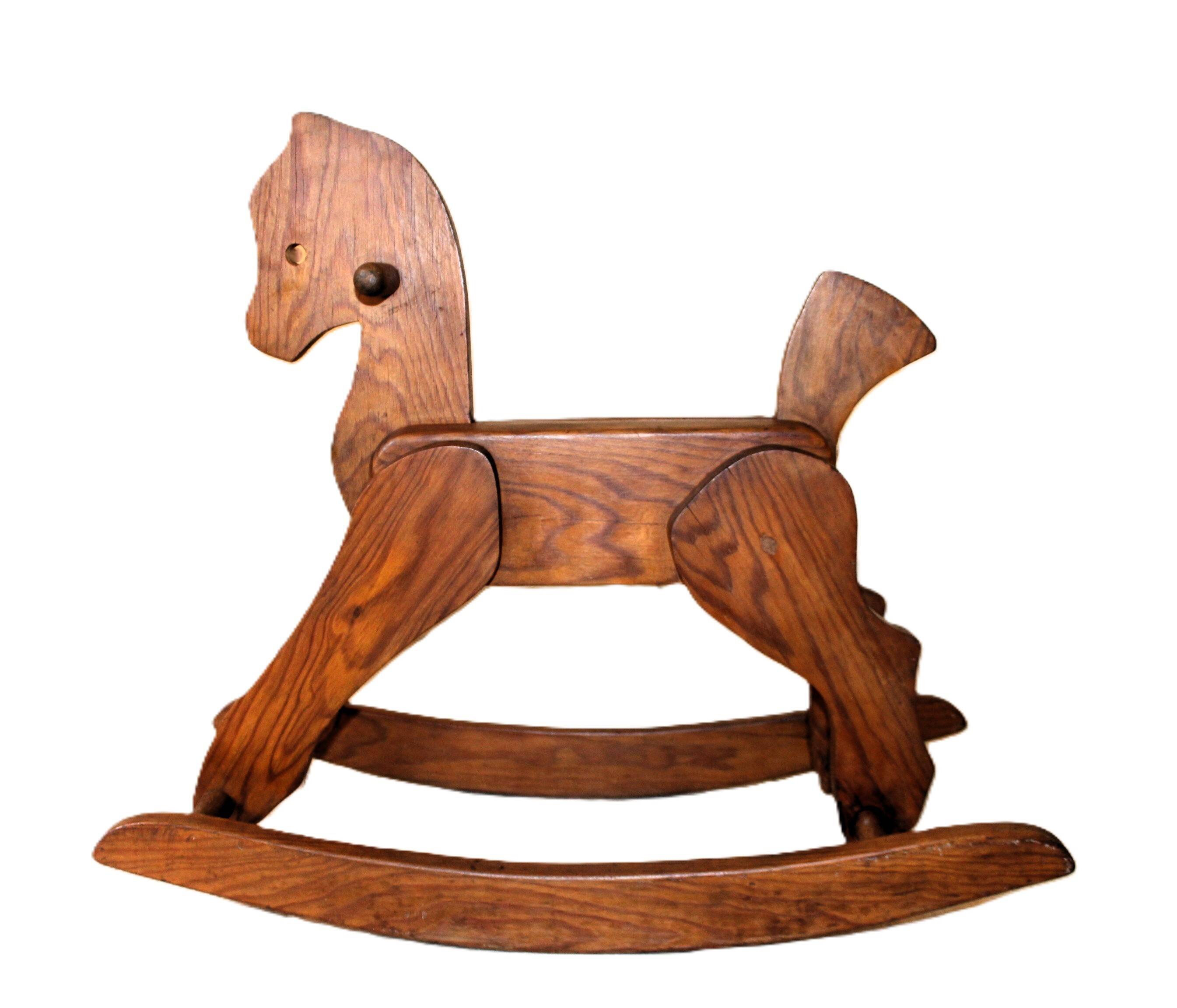 Vintage wooden rocking horse