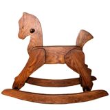 Vintage wooden rocking horse